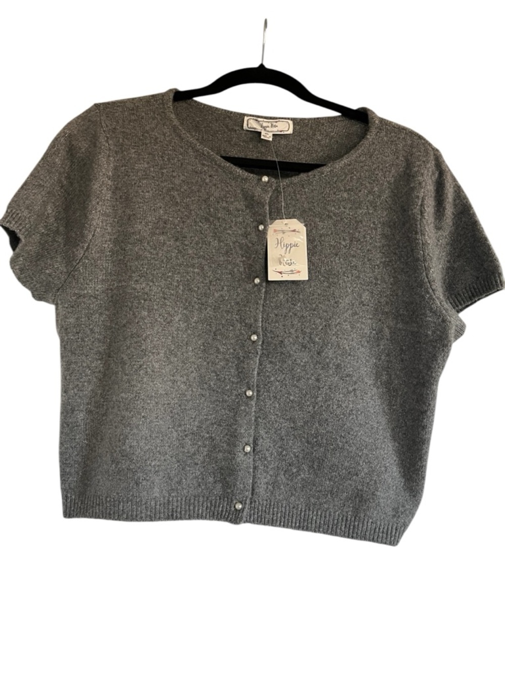 Hippie Rose Cropped Short Sleeve Sweater